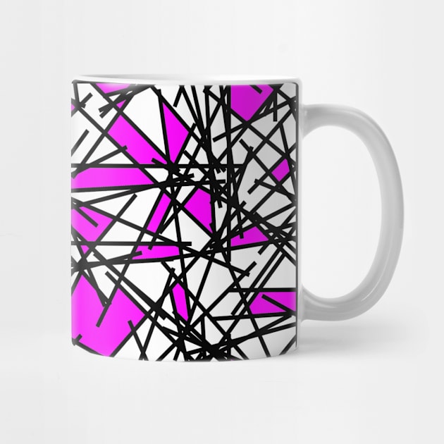 Pink 80s Memphis Shards Abstract Postmodern Scribble Art Pattern by BillingtonPix